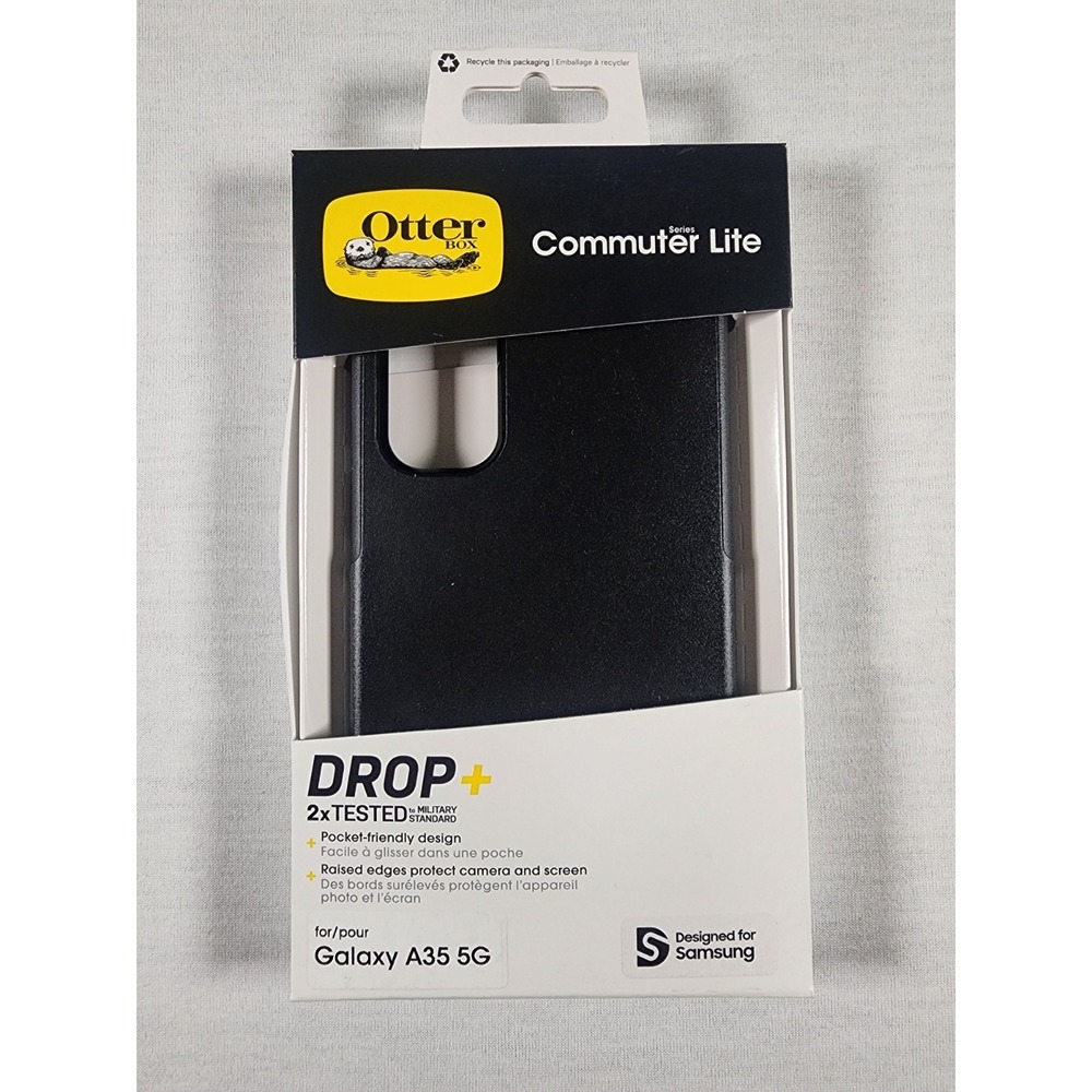 OtterBox Commuter Lite Samsung Galaxy A35 5G Case Black Dual Layer 77-95525 Drop